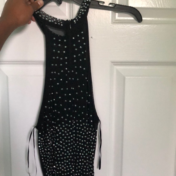 Bodycon, Sheer, black, Midi, and flashy dress - Picture 5 of 7